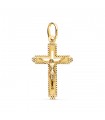 Croce con Cristo oro giallo 18 Kt 27 mm