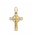 Croce con Cristo Cerchio oro 18kt 27mm