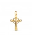 Croce con Cristo Cerchio oro 18kt 23mm