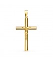 Croce con Cristo in oro giallo 18 kt 32 mm