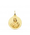 Medaglia Madonna del Carmine Oro 18kt 20mm satinata