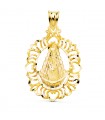 Medaglia Madonna del Rocio cornice Oro 18 Kt 30 mm