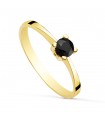 Solitario Idillio Classic Zaffiro Oro Giallo 18Kt