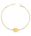 Bracciale Medaglia Miracolosa oro 18kt 19cm