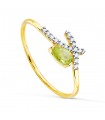 Anello Meraki oro 18kt Fiocco peridoto