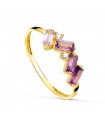 Anello ametista Princess oro giallo 18kt