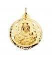 Medaglia Madonna del Carmine oro 18kt 30mm traforata