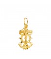 Croce con ancora Cristo oro 18kt 28mm