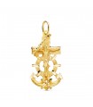 Croce con ancora Cristo oro 18kt 35mm