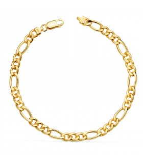 Bracciale Figaro oro 18 Kt 21 cm 5 mm