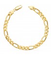 Bracciale Figaro oro 18 Kt 21 cm 6,5 mm