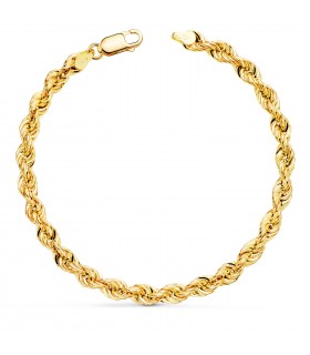 Pulsera Cordón Salomónico Oro 18K 21 cm | pulsera cadena |ALDA JOYEROS, joyería online