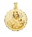 Medaglia Madonna del Carmine oro 18kt 42mm intagliata