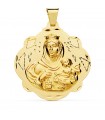 Medaglia Madonna del Carmine oro 18kt 42 mm scolpita