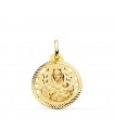 Medaglia Madonna del Carmine oro 18kt 20mm traforata