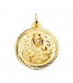 Medaglia Madonna del Carmine oro 18kt 28mm traforata