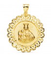 Medalla Virgen del Carmen Oro 18K 37mm filigrana