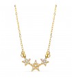 Collana stelle oro giallo 18kt 42 cm