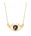 Collana occhio greco oro giallo 18kt ametista