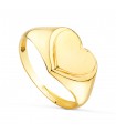 Anello chevalier Heart oro 18kt