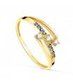 Anello donna oro giallo 18kt Fascia blu