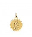 Medaglia Maria Madonna Immacolata Oro 18kt 18mm lucida