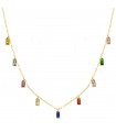 Collana Cocktail oro 18kt Pietre multicolori