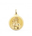 Medaglia San Cristoforo Oro 18Kt 22mm lucido