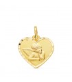 Medaglia cuore angelo Raffaello oro 18kt 14 mm