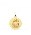 Medaglia San Giuseppe oro 18kt 18mm satinata