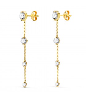 Boucles d'oreilles Pendantes pour Femme Drops Or Jaune 18K