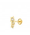 Piercing orecchio oro giallo 18kt Stelle