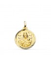 Medaglia Madonna del Carmine 18kt 18mm rigata