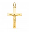 Croce in oro Cristo 18kt 38mm rettangolare lucida