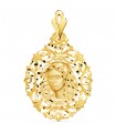 Medaglia Madonna Macarena cornice oro 18kt 40mm