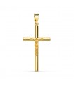 Croce Cristo liscia oro 750 29mm