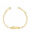 Bracciale targhetta bimbi oro giallo 18kt Traversino