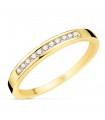 Fede nuziale Aida oro 18kt diamanti 0.150 ct