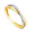 Anello oro bianco e giallo 18kt Cassie