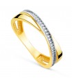 Anello oro bianco e giallo 18kt Lilly