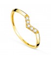 Anello oro 18kt Leslie a V