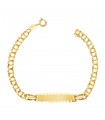 Bracciale targhetta oro 18Kt 14,5 cm Doppia Maglia