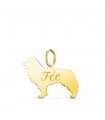 Border Collie Ciondolo personalizzato cane Oro 18kt