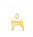 Pug Ciondolo personalizzato cane Oro 18kt