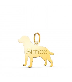 Labrador Ciondolo personalizzato cane Oro 18kt