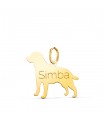 Labrador Ciondolo personalizzato cane Oro 18kt