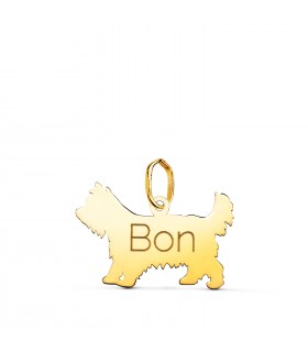 Yorkshire Ciondolo personalizzato cane Oro 18kt