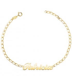 Bracciale con nome 21cm "Carrie Bradshaw" 18Kt