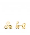 Boucles d'oreilles Triskel Or jaune 18K 7mm