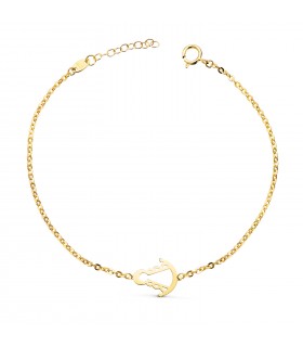 Pulsera Virgen del Rocío oro 18K 17 cm - pulseras mujer - pulseras comunión - pulseras de oro